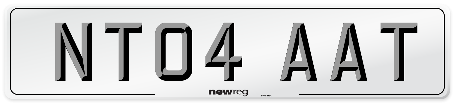 NT04 AAT Number Plate from New Reg